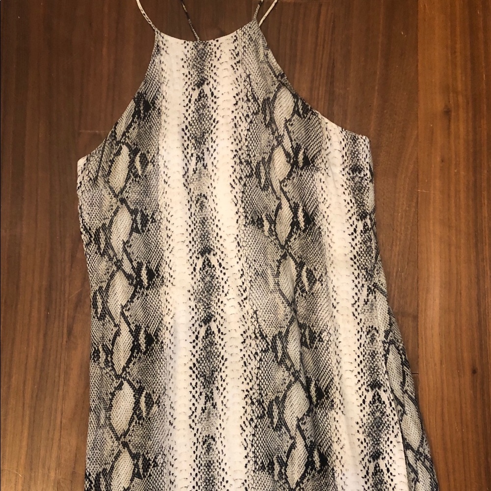 Lavender Brown Snakeskin Mini Dress
